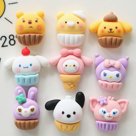 10 PCS Cartoon Miniatures|Resin Charms for DIY Crafts