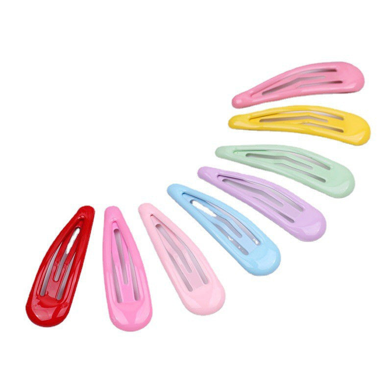 50 Pieces Colored Glossy Snap Hair Clips （5cm）