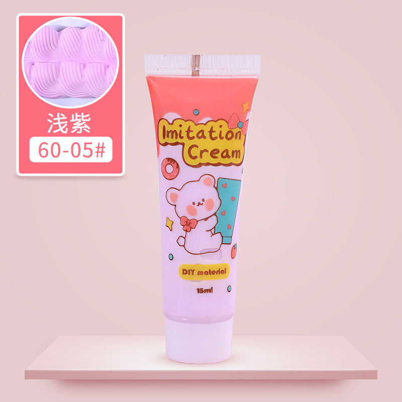 2 PCS*15ml Colourful Simulation Cream Glue, Decoden Cream Clay Glue